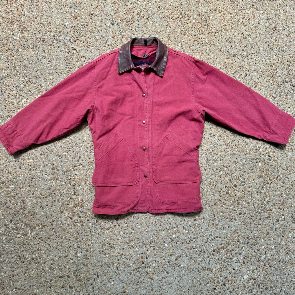 Woolrich Vtg  Canvas Wool Red Barn Jacket Size M Made in the USA